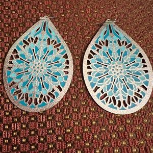 Turquoise and Silver Earrings